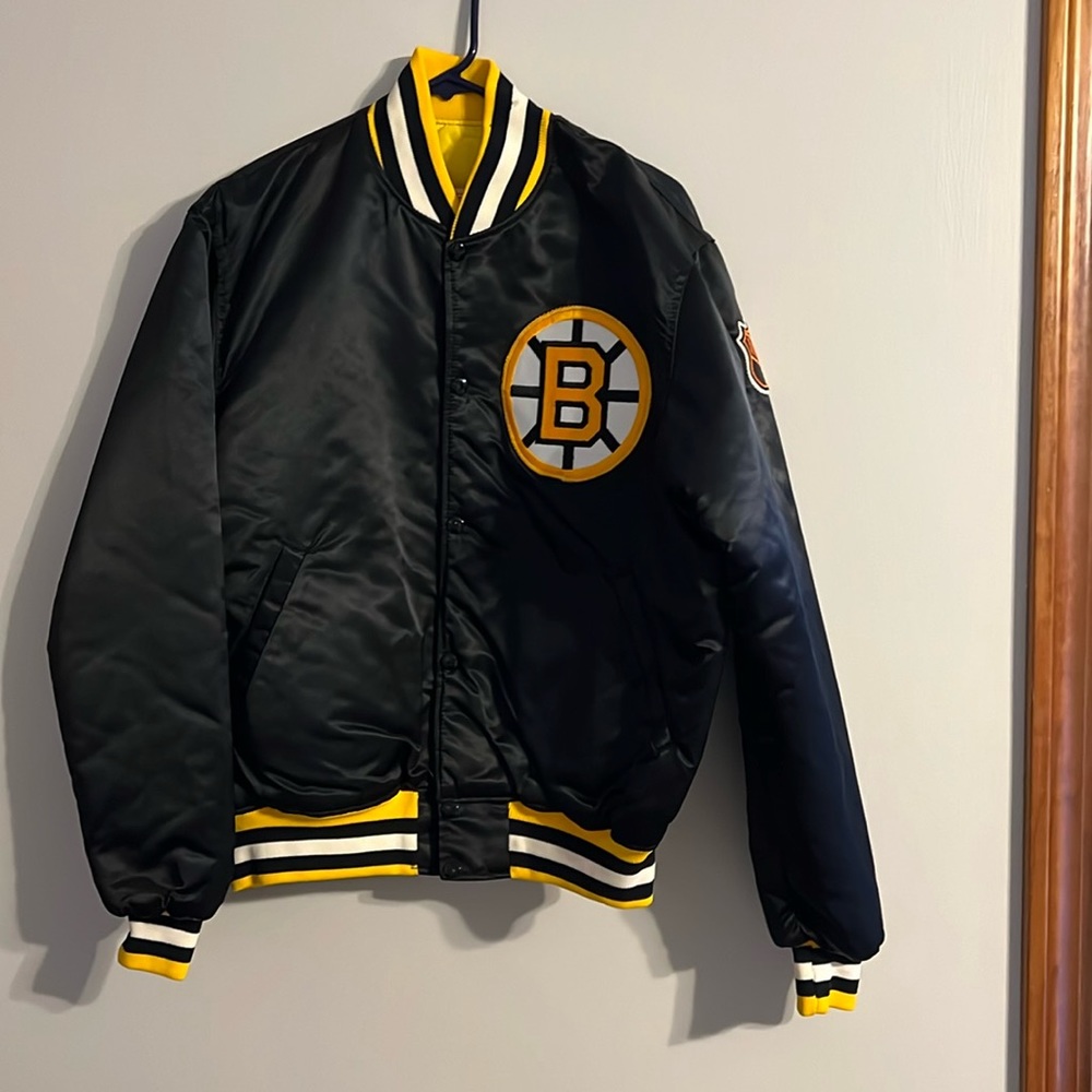 80s Bruins Jacket Satin